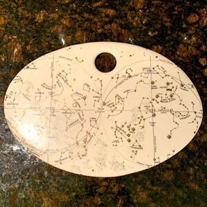 Anthropologie Porcelain Cheese Board Salt & Earth Zodiac Constellation